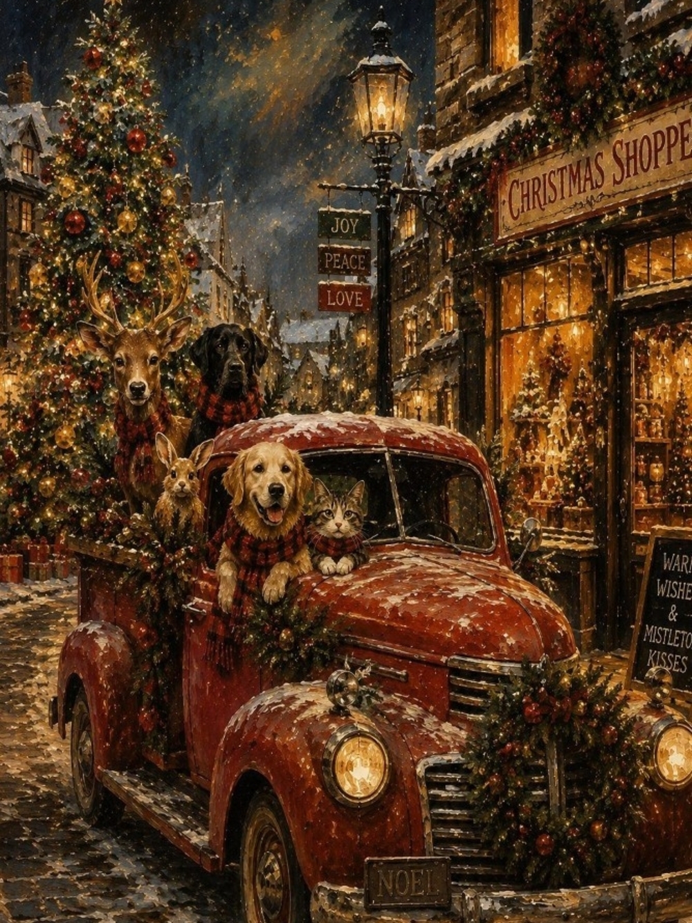 Holiday Downtown Christmas Shoppe 8x10 Print